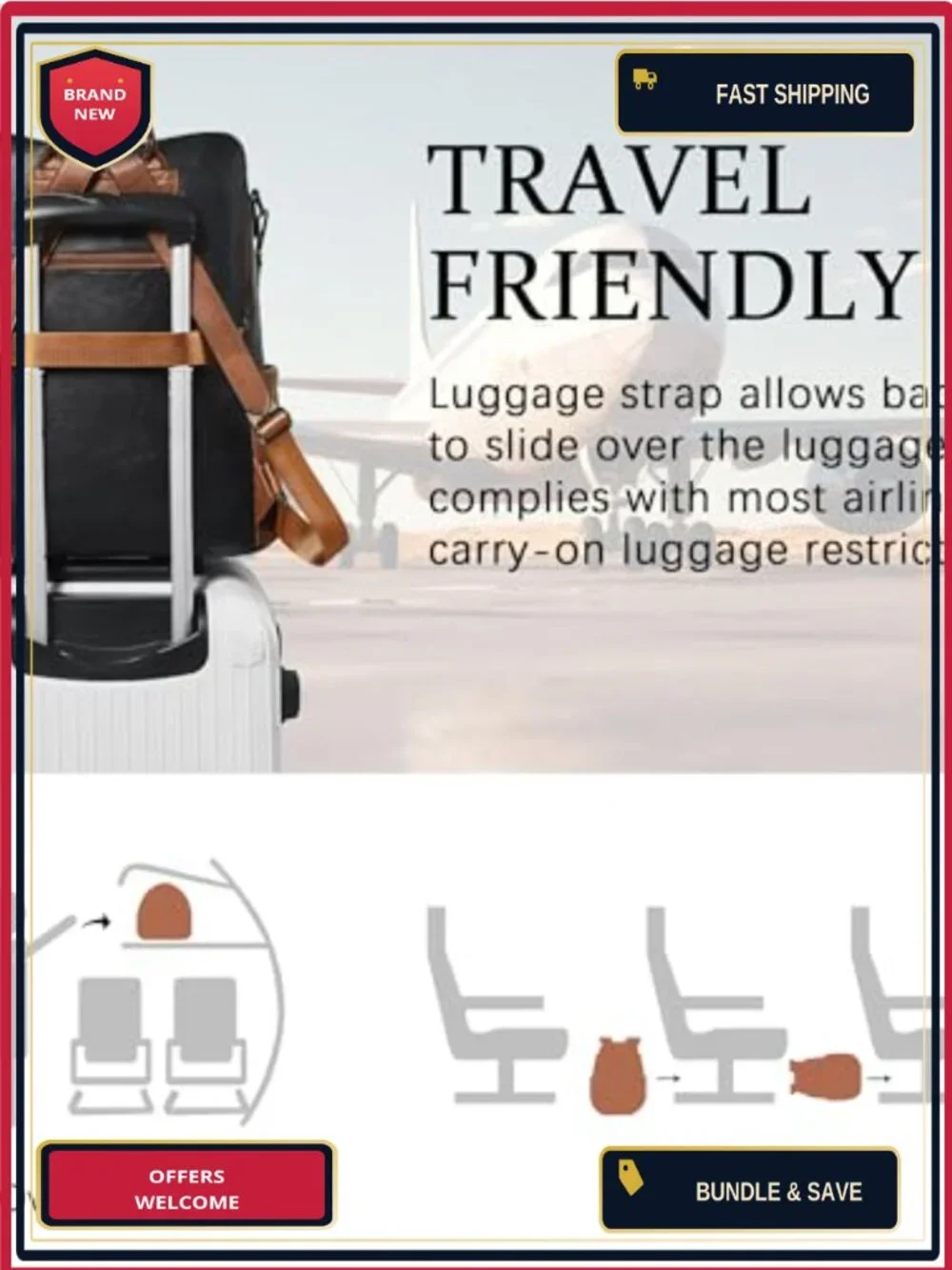 Vegan Leather Laptop Backpack Women 15.6 inch Work Travel Business College